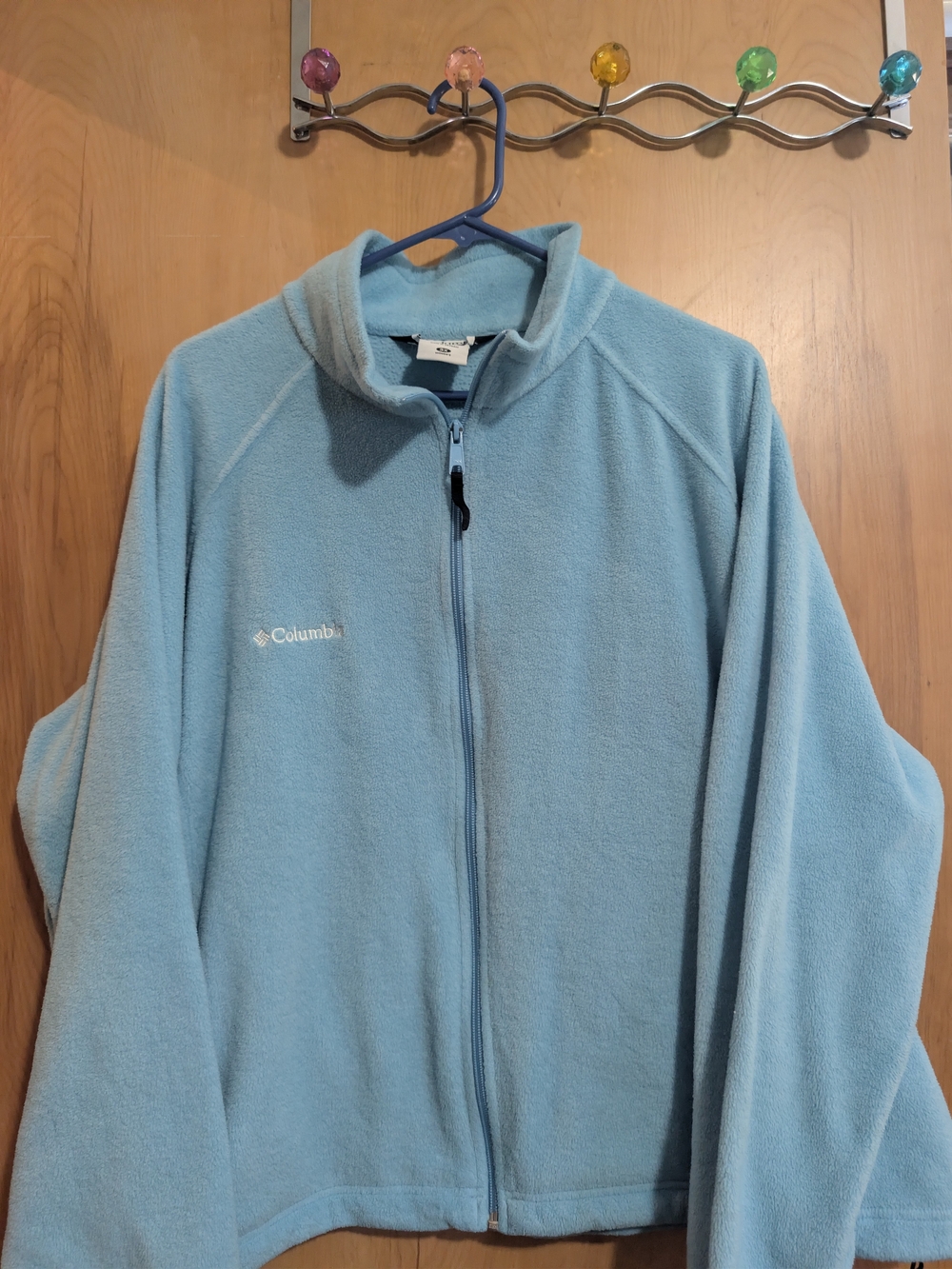 Columbia Light Blue Full-Zip Fleece Jacket